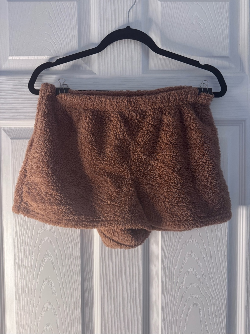 PINK Victoria's Secret Plush Brown Fuzzy Shorts